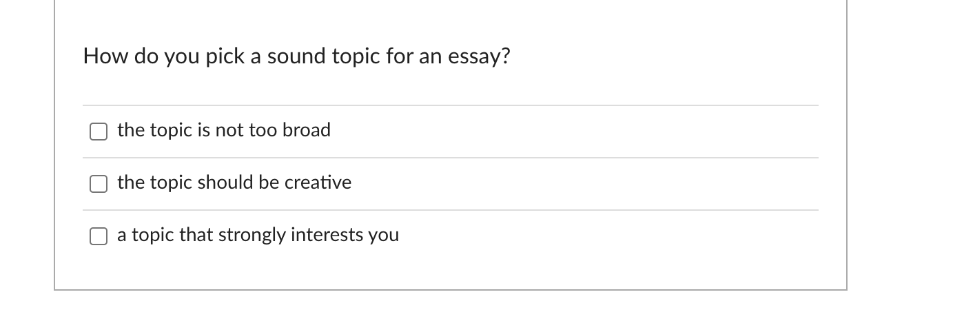 How to Pick an Essay Topic